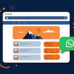Illustration of a WhatsApp chat button on a website